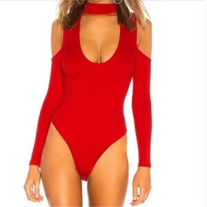 REVOLVE Privacy Please Nashville Bodysuit in Scarlett Red